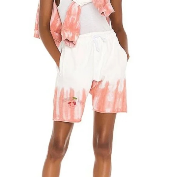 Boys Lie Cherry Pie Tie Dye/Dip Dye Terry Boyfriend Shorts Size M - Picture 1 of 10